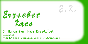 erzsebet kacs business card